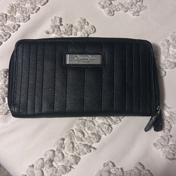 Jessica Simpson Black Leopard Print Key & Card Holder - Picture 3 of 3